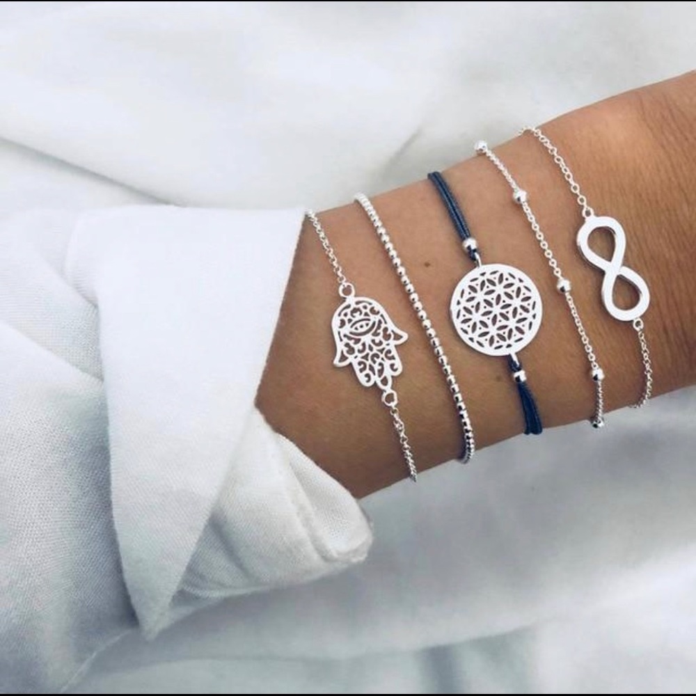 Infinity Ornament Bracelet Set